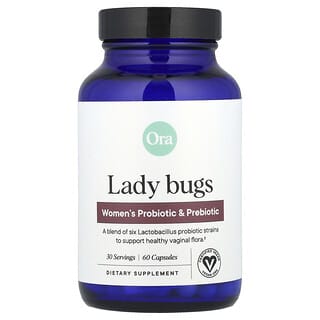 Lady Bugs, para Mujer Probiótico & Prebiótico 60 Cápsulas