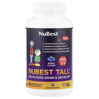 Tall, Niños 2-9, Berry, 90 tabletas masticables