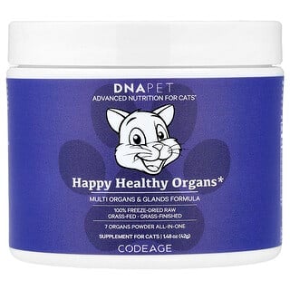 DNA Pet, Happy Healthy Organs, Multi Organs & Glands Formula, para Gatos, 1.48 oz (42 g)