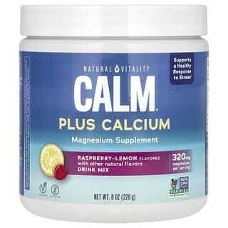 Calma, Plus Calcium, Raspberry-Limón, 8 oz (226 g)