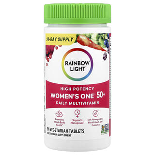 Multivitamínico para Mujer 50+, alta potencia, 1 al día. 90 tabs.