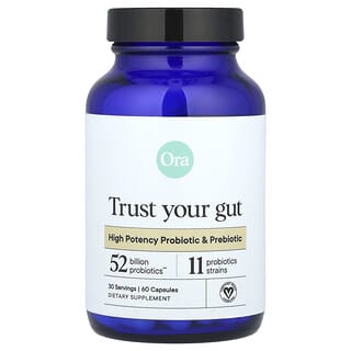 Trust Your GUrinario, Probiótico y Prebiótico de Alta Potencia 60 Cápsulas
