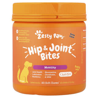 Hip & Joint Bites, para Perros, All Ages, Tocino, 90 Soft Chews, 11.1 oz (315 g)