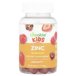 Niños Zinc Gomitas, Berry, 15 mg, 60 Gomitas