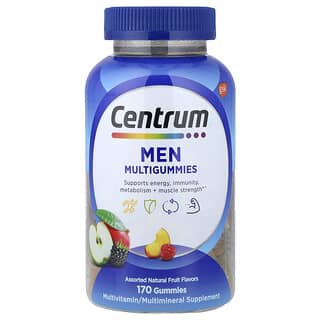 Multivitamínico para Hombre, sabor Frutas naturales surtidas. 170 gomitas.