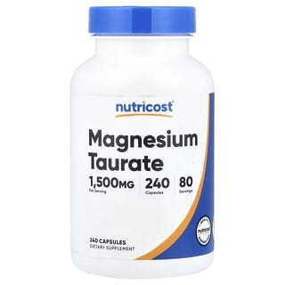 Nutricost, Taurato de Magnesio (500 mg). 240 caps