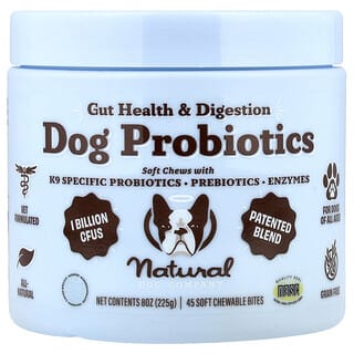 Perros Probióticos, Gut Health & Digestion, para Perros, Todas las Edades, 45 Soft Chewable Bites, 8 oz (225 g)