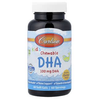para Niños Masticable DHA, Bursting Naranja, 60 softgels