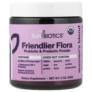 Friendlier Flora, Mezcla para Mujer, Polvo Probiótico y Prebiótico 2 oz (56 g)