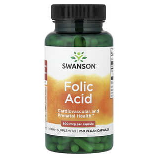 Ácido Fólico, 800 mcg, 250 caps