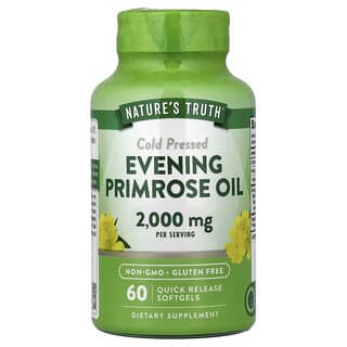 Evening Primrose Oil, Cold Pressed, 60 softgels (1,000 mg por softgel)