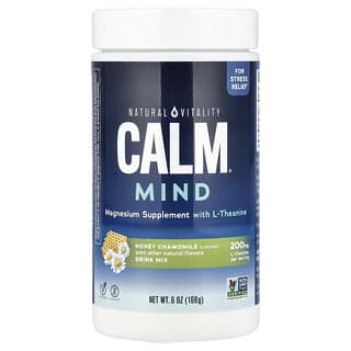 Calma, Mind, Magnesium Supplement With L-Theanine mezcla para bebida, Miel Manzanilla, 6 oz (168 g)