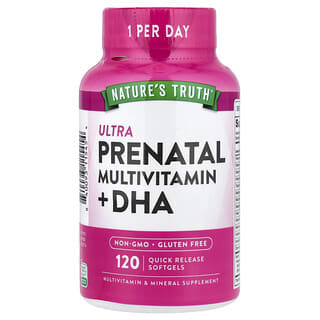 Ultra Prenatal Multivitamínico + DHA, 120 softgels