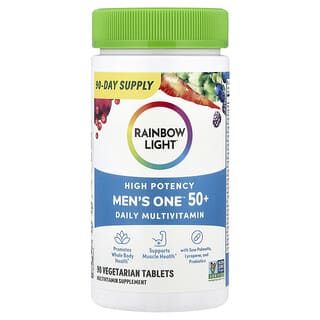 Multivitamínico para Hombre 50+, alta potencia, 1 al día. 90 V-tabs.