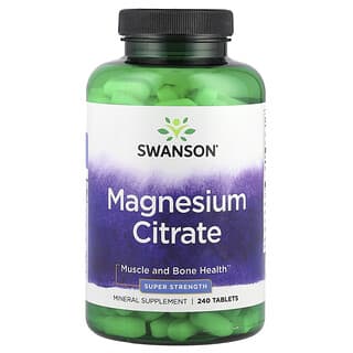 Swanson Vitamins, Citrato de Magnesio. 240 tabs