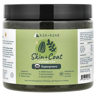 Piel y Pelaje, Supergreens para Perros y Gatos, 8 oz (226.8 g)