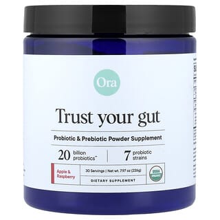Trust Your GUrinario, Suplemento en Polvo Probiótico y Prebiótico, Manzana y Frambuesa Orgánica 7.97 oz (226 g)