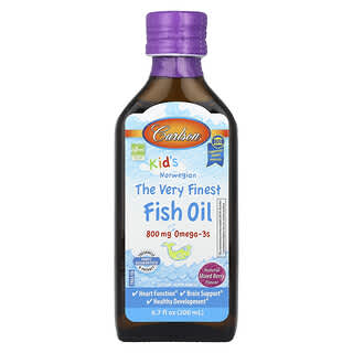 para Niños, Norwegian, The Very Finest Aceite de Pescado, Natural Mixed Berry, 800 mg, 6.7 fl oz (200 ml)