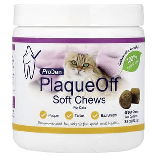 PlaqueOff® Soft Chews, para Gatos, 45 Soft Chews, 3.9 oz (112.5 g)