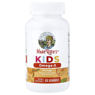 Niños Omega 3 Gomitas, 4+ Años, Naranja, 60 Gomitas