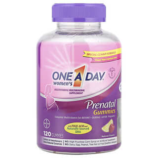 Mujer Prenatal gummies with Ácido Fólico and DHA, 120 gummies