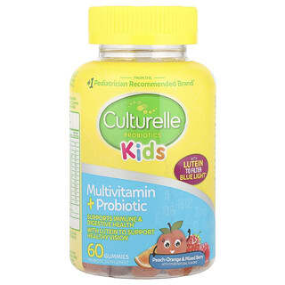 Para Niños Probióticos, Multivitamin + Probióticos, Peach-orange & Mixed Berry 60 Gomitas