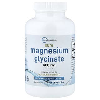 Micro Ingredients, Glicinato de Magnesio. 240 caps