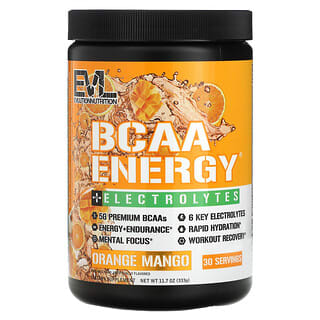 BCAA Energy con Electrolitos, Naranja Mango 11.7 oz (333 g)