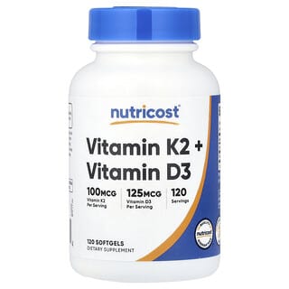 Vitamin K2 + Vitamina D3, 120 softgels