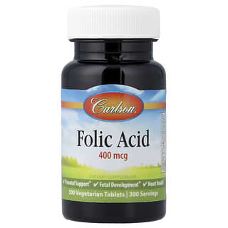 Ácido Fólico, 400 mcg, 300 tabs