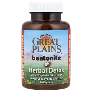 Great Plains Bentonite + Herbal Detox, 60 Caps