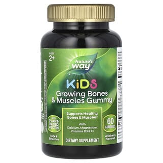Niños, Growing Bones y Muscles Gomita, 2+ Años, Wildberry, 60 Gomitas