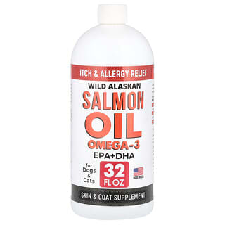 Wild Alaskan Salmón Oil Omega-3, para Perros y Gatos, 32 fl oz