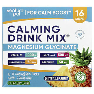 Venture Pal, Glicinato de Magnesio sabor Piña. 16 sobres.