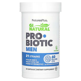 GI Natural, Probiótico Hombre, 60 Billion CFU, 30 caps