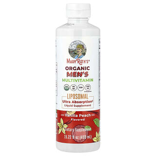 Multivitamínico para Hombre, orgánico, liposomal, sabor Vainilla Durazno. 450 ml.