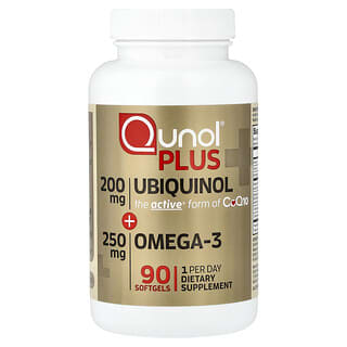 Plus, Ubiquinol + Omega-3, 90 softgels