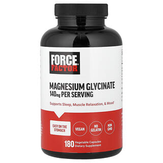 Force Factor, Glicinato de Magnesio. 180 caps