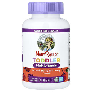 Organic Toddler Multivitamínico gomitas, Mixed Berry & Cereza, 60 gomitas