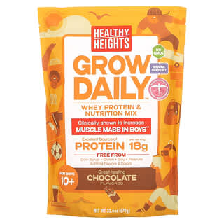 Grow Daily, Whey Protein & Nutrition Mix, para Boys 10+, Chocolate, 23.6 oz (670 g)