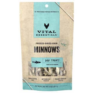 Freeze Dried Raw Premios para Perros, Minnows, 1 oz (28.3 g)