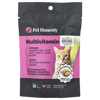 Multivitamínico, para Gatos, Pollo, 3.7 oz (100 g)