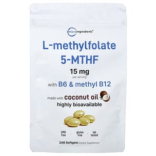Vitamina B9, Metilfolato, Folato. 240 softgels.