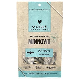 Freeze Dried Raw Premios para Gatos, Minnows, 1 oz (28.3 g)