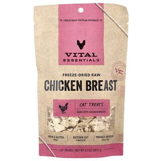 Freeze Dried Raw Premios para Gatos, Pollo Breast, 2.1 oz (59.5 g)