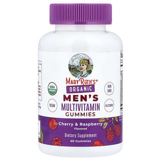 Multivitamínico para Hombre, orgánico, sabor Cereza y Frambuesa. 60 gomitas.