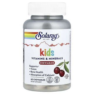 Niños Vitamins & Minerals masticable, Natural Black Cereza, 60 masticables