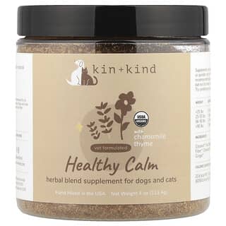 Healthy Calm, Herbal Blend Supplement para Perros y Gatos, With Chamomile Thyme, 4 oz (113.4 g)