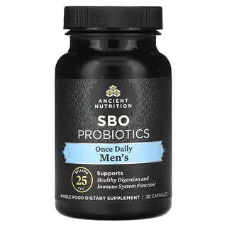 para Hombre, SBO Probiotics, 25 Billion CFU, 30 caps