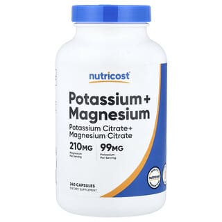 Nutricost, Potasio y Magnesio. 240 cáps